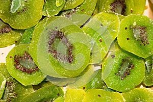 Dried kiwi fruits on food product market 4