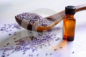 Dried lavender with essential oil