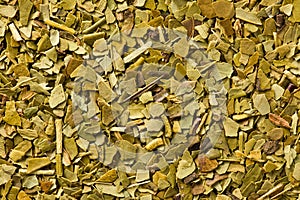 Dried leaves of mate tea