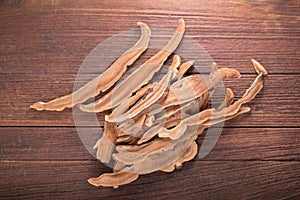 Dried lingzhi mushroom & x28;Also called as Reishi mushroom in Japan