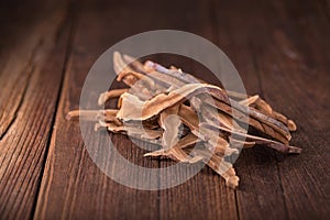 Dried lingzhi mushroom & x28;Also called as Reishi mushroom in Japan