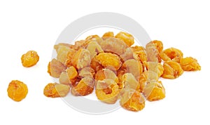 Dried Longan Fruit on white