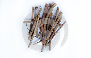 Dried Madder Root also known as Rubia tinctorum or cordifolia or Common madder or Dyers madder photo