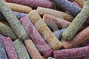Dried minced fruit snack, also known as fruit dainties, a traditional South African sugared treat