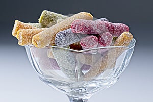 Dried minced fruit snack, also known as fruit dainties, a traditional South African sugared treat