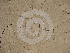 Dried Mud Texture on Ground at Racetrack Playa, Death Valley