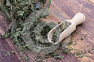 Dried nettle leaves