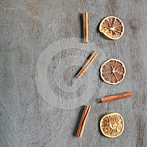 Dried Orange with Cinnamon