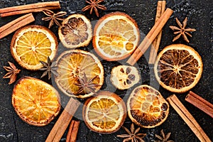 Dried orange slices