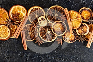 Dried orange slices