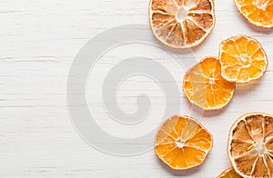 dried orange slices arranged