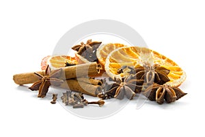 Dried orange and spices