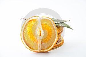 Dried oranges isolated