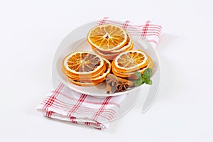 Dried oranges with spices