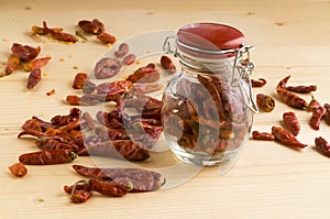 Dried peppers photo