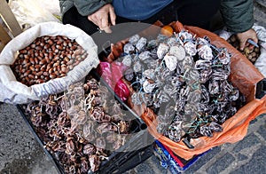Dried persimmon is a type of traditional dried fruit