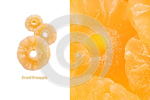 Dried pineapple fruit layout