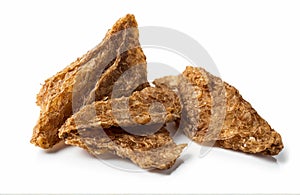 Dried Pollack, cut out on white background photo