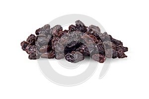 Dried Raisins Isolated On White photo
