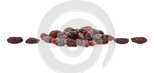Dried Raisins isolated on white background