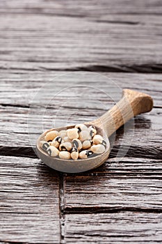 dried raw black-eyed white peas - Alubia carilla