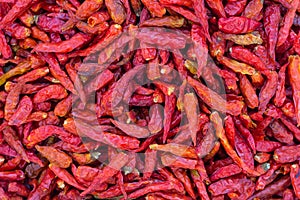 Dried red chili background