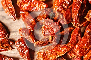 Dried red chili peppers