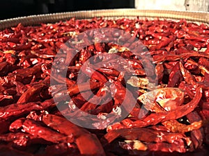 dried red chilies for ingredient cooking, asia spicy food