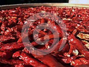 dried red chilies for ingredient cooking, asia spicy food