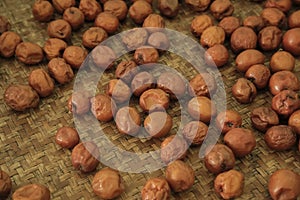 Dried red date or Chinese Jujube on bamboo mat, Organic Chinese Jujube for healthy