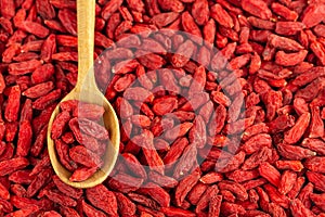 Dried goji berries or wolfberries organic berry background