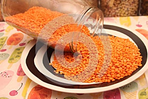 Dried red lentils