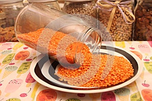 Dried red lentils