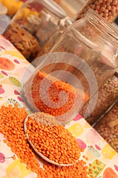 Dried red lentils