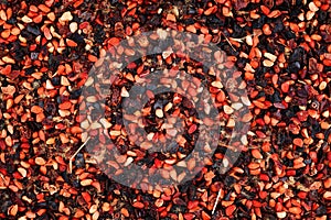 Dried Rose Hip Tea Background Texture