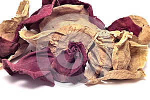 Dried rose petals - close-up