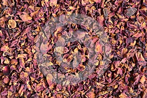 Dried rose petals