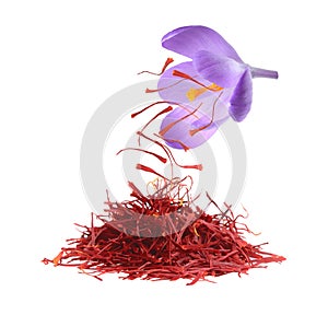 Dried saffron spice
