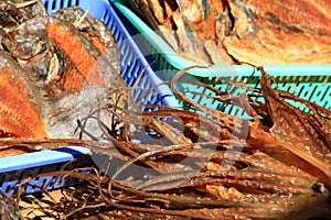 Dried Seafood on Sale in Tai O Fishing Village, Hong Kong