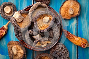 Dried shiitake mushrooms