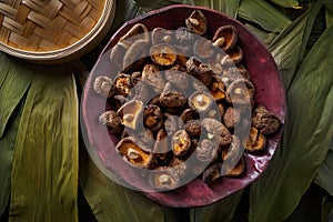 Dried Shiitake mushrooms edible Asian food