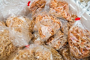 Dried shrimp in bag