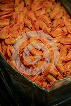 Dried shrimp. Shrimps dry freeze. Food photography