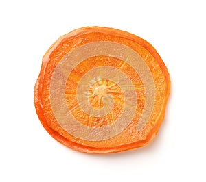 Dried slice of persimmon fruit