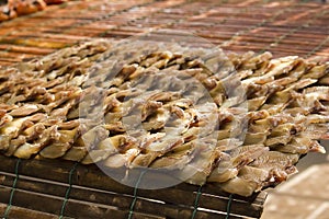 Dried snakehead fish Simple food menu