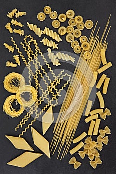 Dried Spaghetti Pasta Abstract