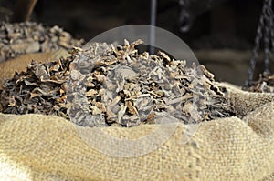Dried tabacco leaves