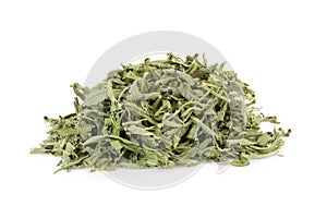 dried tarragon stalks on a white background