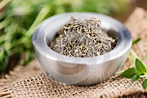 Dried Thyme (selective focus)