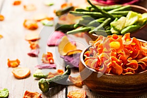 Dried vegetables chips